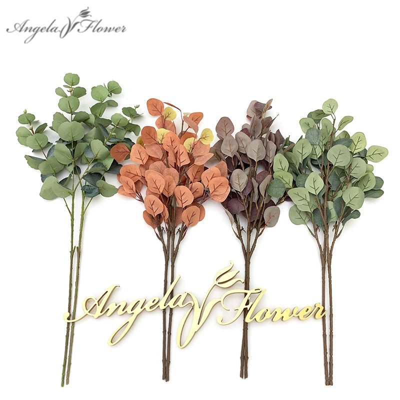 20Pcs Artificial Eucalyptus Branch Christmas Wedding Flower Arrangements Material A1111 A2492