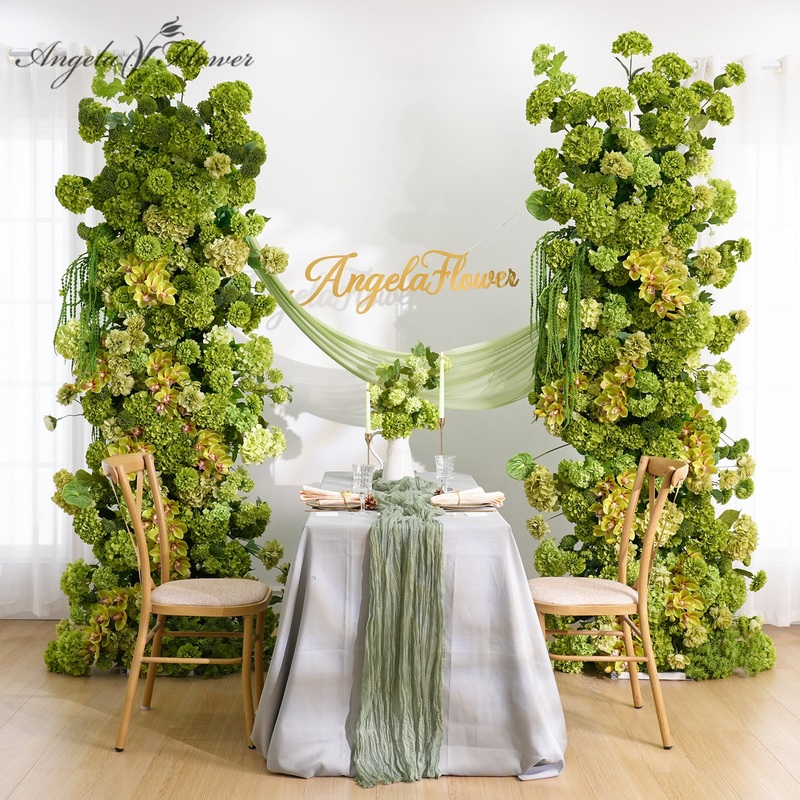 A8879 Green Hydrangea Vine Floral Arrangement KT Board Wedding Decor Props