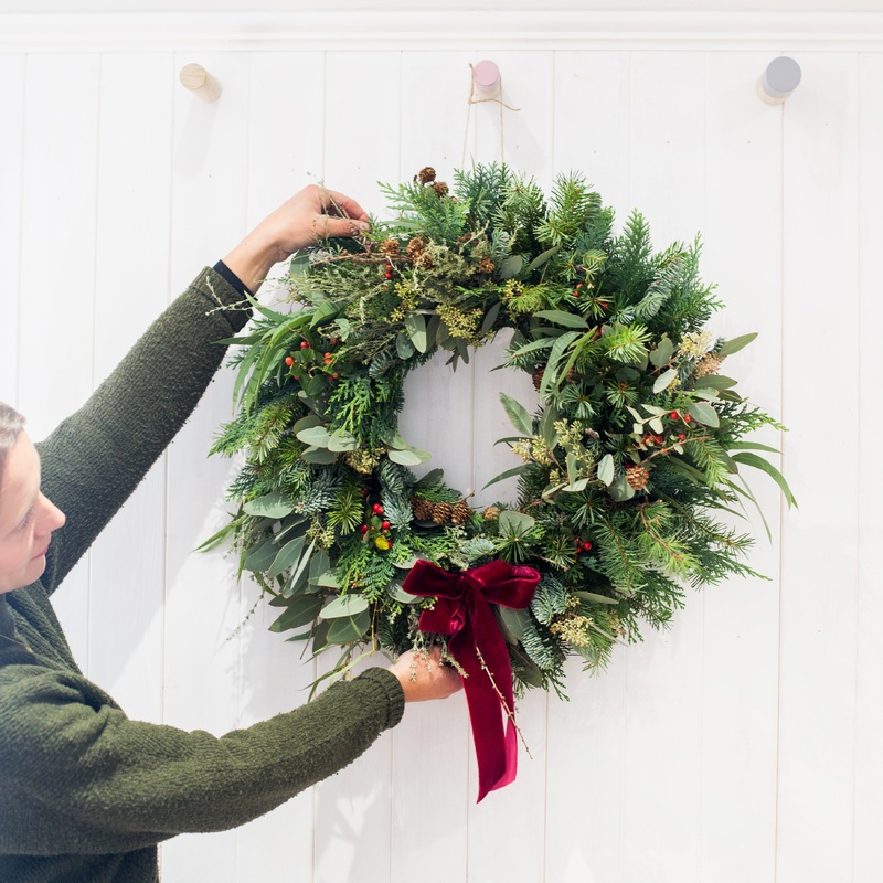 Traditional Fresh Christmas Wreath