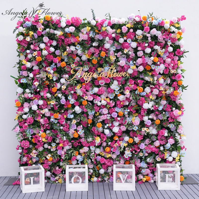 A8902 Colorful Floral Arrangement 5D Flower Wall Cloth Base Wedding Supplies