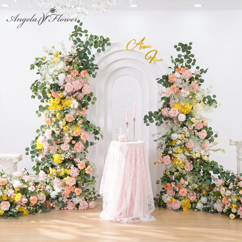 A8916 Colorful Greenery Floral Arrangement Floor Flower KT Board Decor Event Props
