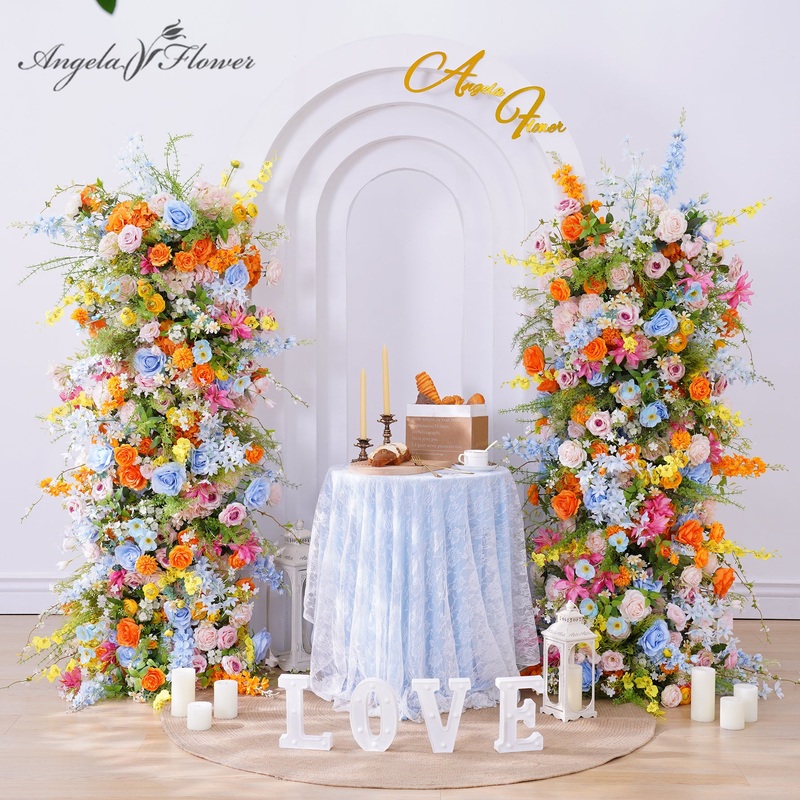 A8925 Colorful Floral Arrangement KT Board Wedding Backdrop Party Supplies