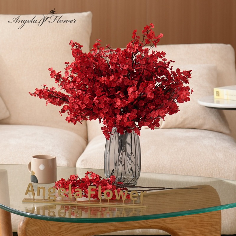 A3910 20pcs/lot Red Baby’s Breath Branch Wedding Event Decor Accessories