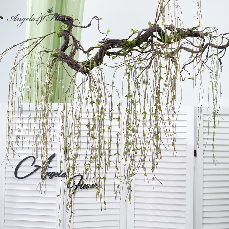 A6233 10pcs/lot 4.26ft Willow Leaf Branch Plant Vine Home Room Decor Floral Material