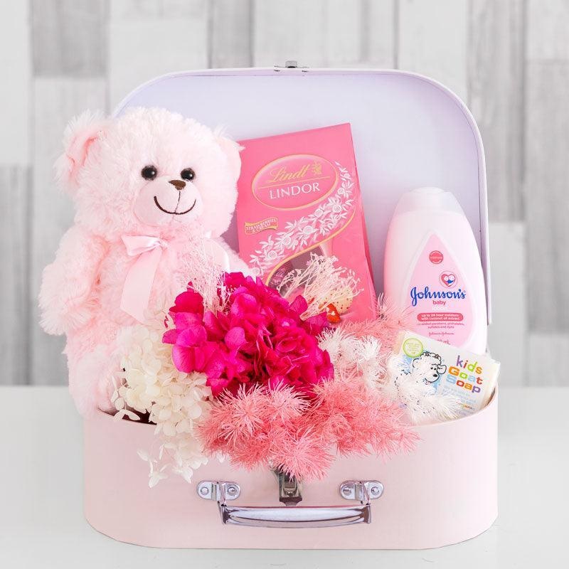Baby Girl Suitcase Hamper