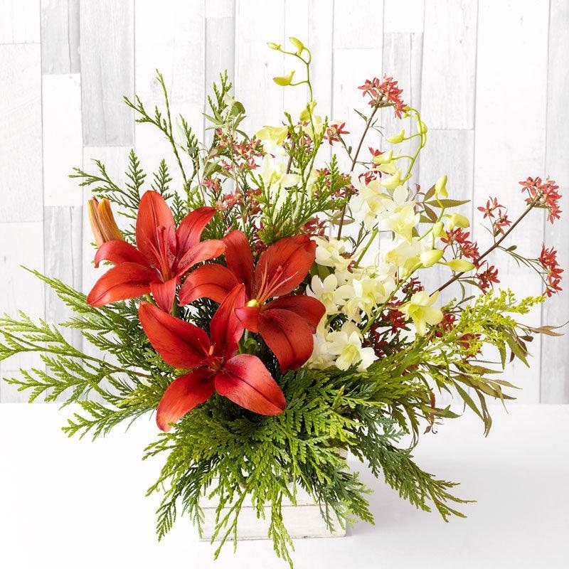 Christmas Crate of Flowers