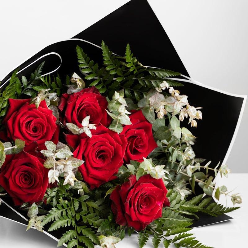 Red Rose Bouquet-6 stems & 12 stems