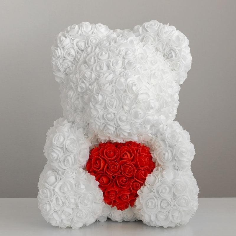 White Bear Red Heart-40cm & 25cm