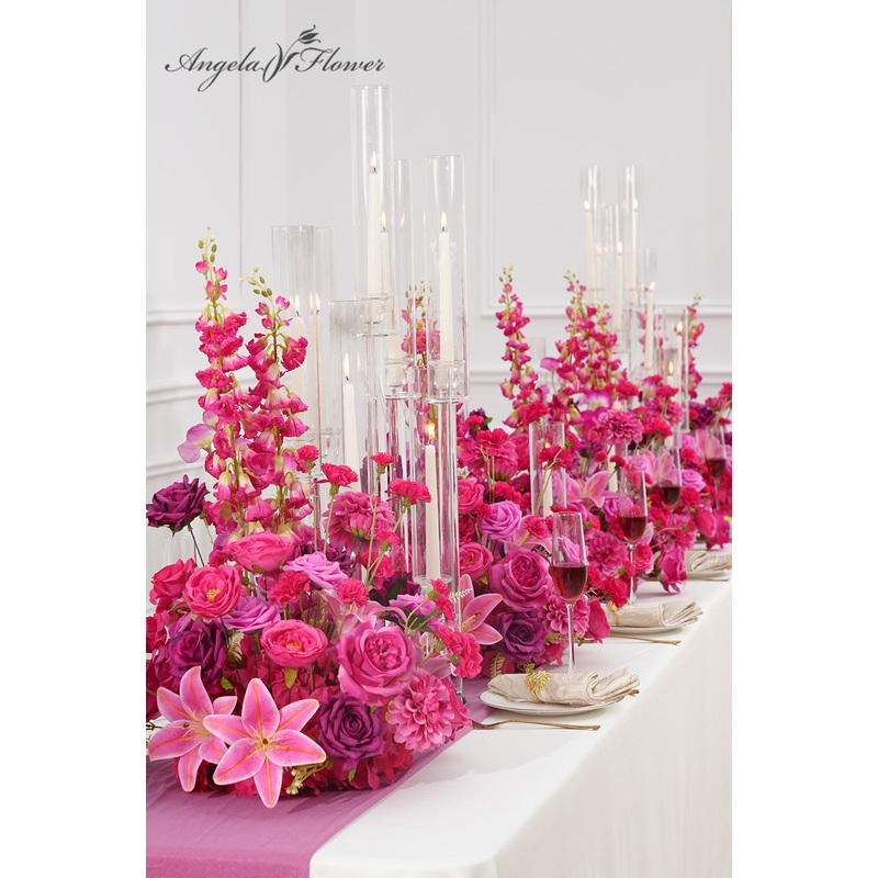 A8971 2pcs Hot Pink Floor Flower Table Centerpieces Wedding Event Supplies