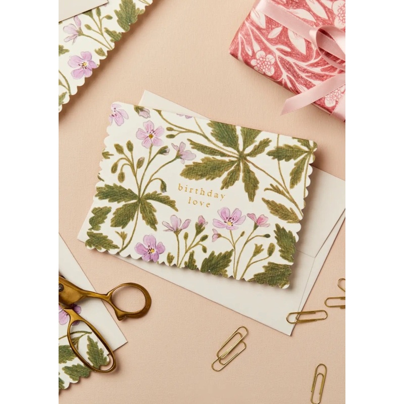 Geranium Birthday Card