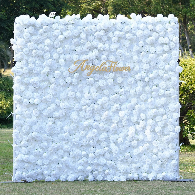 S-A8911 White Cloth Base Flower Wall Wedding Backdrop Props