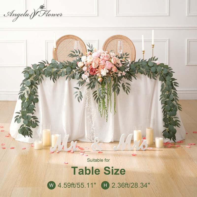 A9003 7.5ft Bean Paste Greenery Garland Table Rattan Wedding Reception Supplies