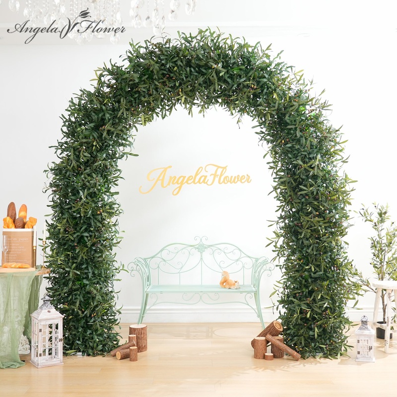 A9014 Olive Greenery Floral Arrangement Wedding Backdrop Door Arch Event Props