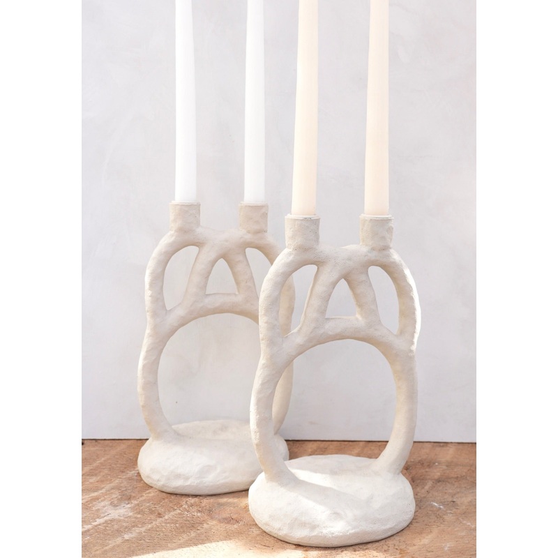 Abstract Double Candle Holder