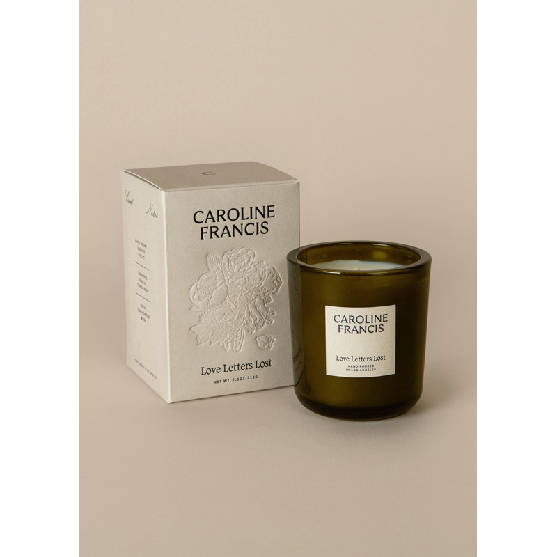 Caroline Francis Candle-Love Letters Lost & Random Acts of Kindness & Eyes Wide Open