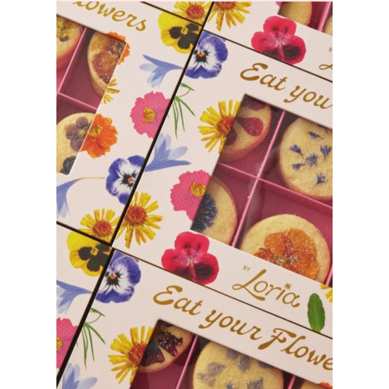 Flower Pressed Shortbread Cookies | 1 Dozen