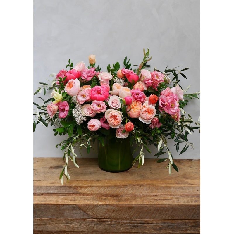 Signature ‘Queen For A Day’-Arrangement Only & + Mini Louis Sherry Gourmet Chocolates & + Large Louis Sherry Gourmet Chocolates & + Sugar Paper Candle & + Flower Pressed Shortbread Cookies | 1 Dozen