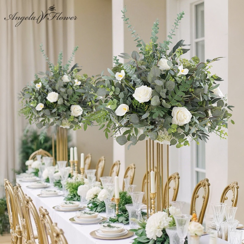 S-A7444 2pcs 23inch Artificial Flower Ball Arrangement Wedding Table Centerpiece Decor