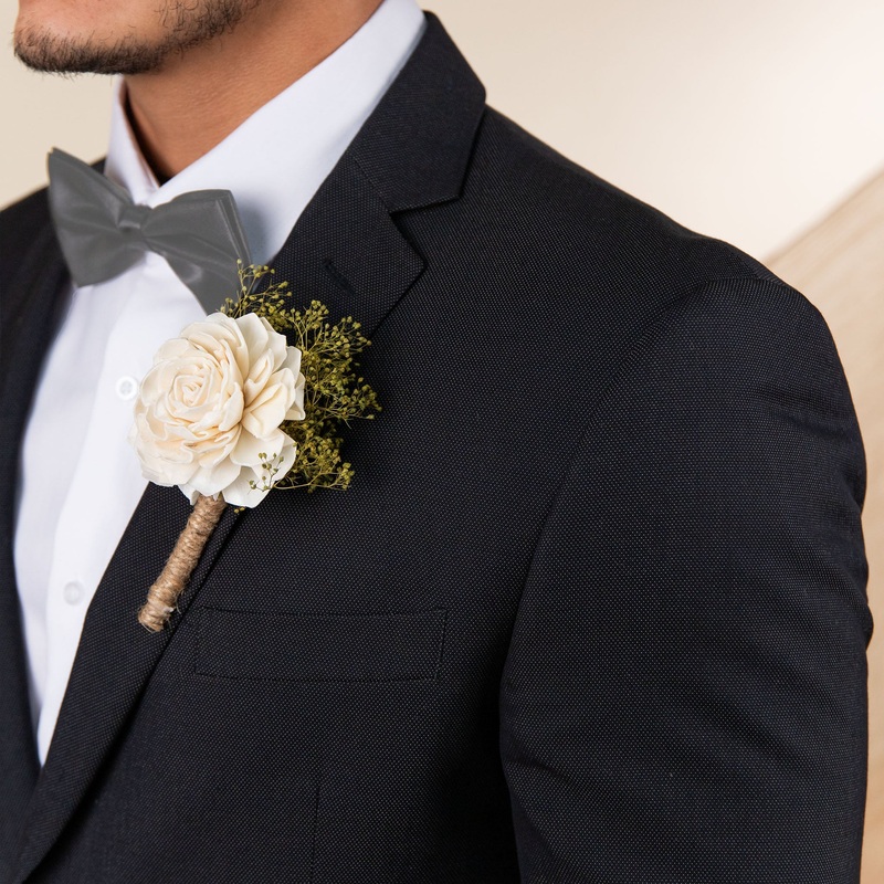 Perfect Simplicity Father’s Boutonniere (Set of 2)
