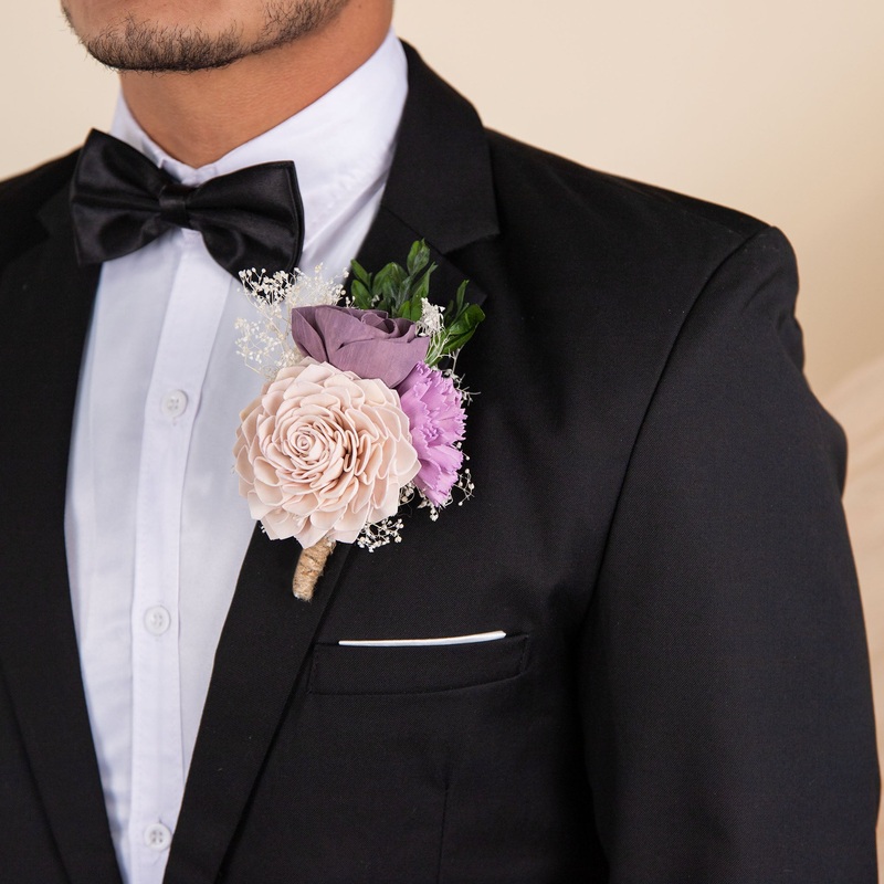 Zen Garden Groom’s Boutonniere
