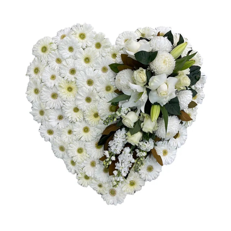 Floral Sympathy Heart-Small (24) & Medium (30) & Large (36)