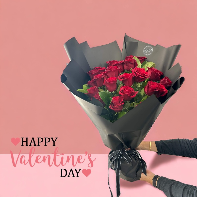 Mr Valentine-Mr Valentine (6 Roses) & Mr Valentine (12 Roses) & Mr Valentine (24 Roses)-Pink & White & Red