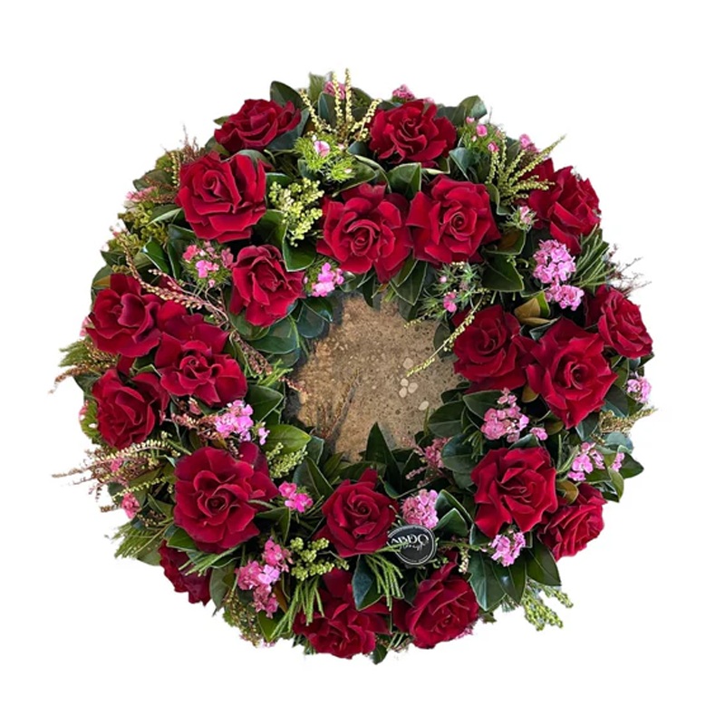 Red Rose Sympathy Wreath-Red Rose Sympathy Wreath