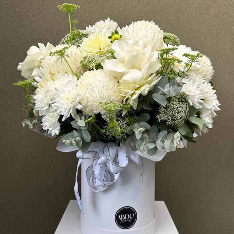 Snowy Elegance-Snowy Elegance In Flower Hat Box