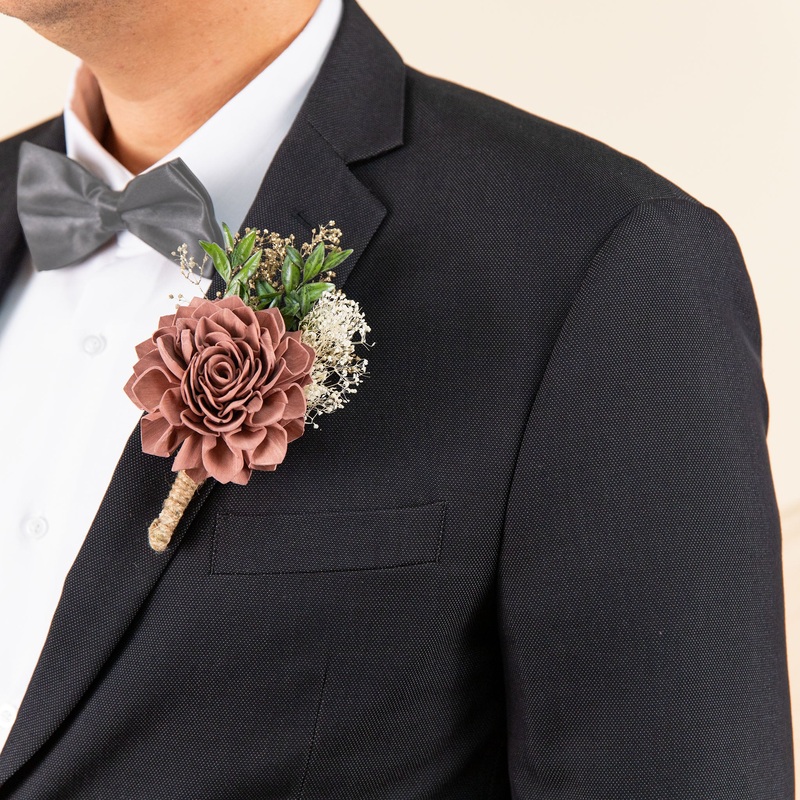 Vintage Vineyard Father’s Boutonniere (Set of 2)*