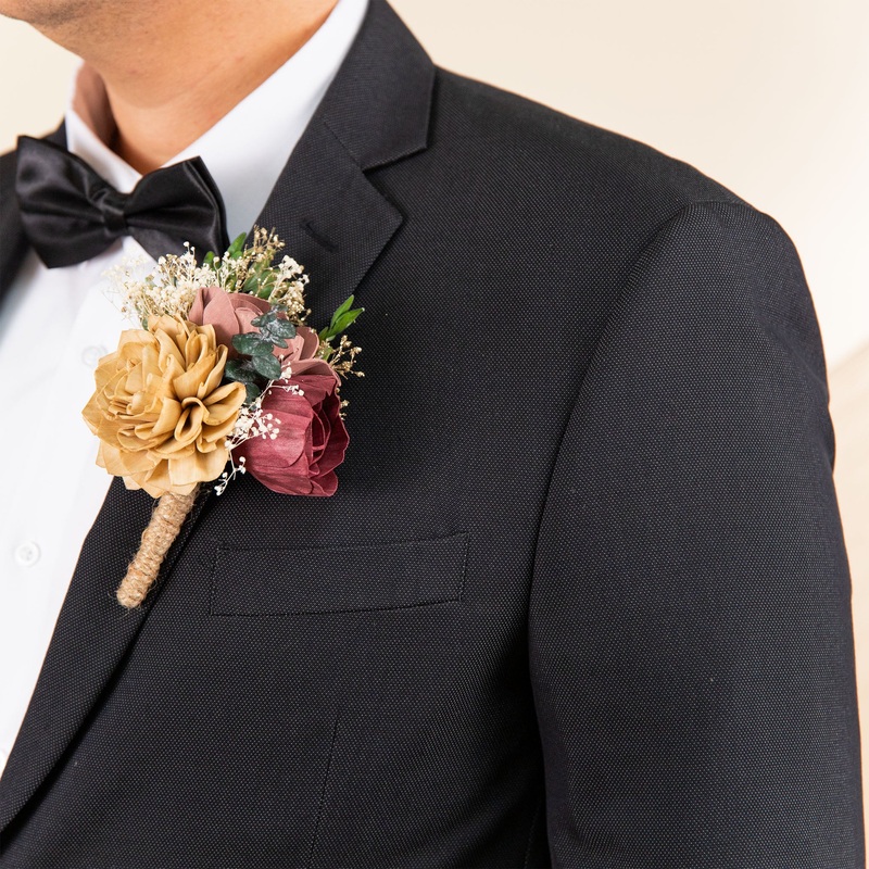 Vintage Vineyard Groom’s Boutonniere*