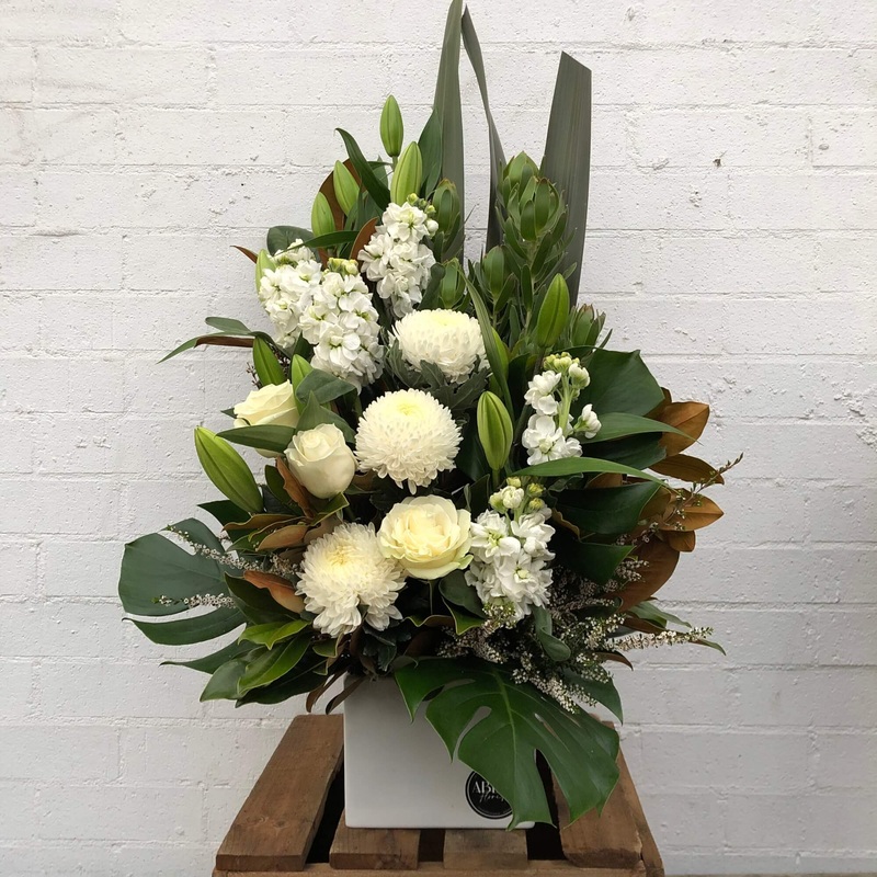 White Oasis-White Oasis In Ceramic Vase