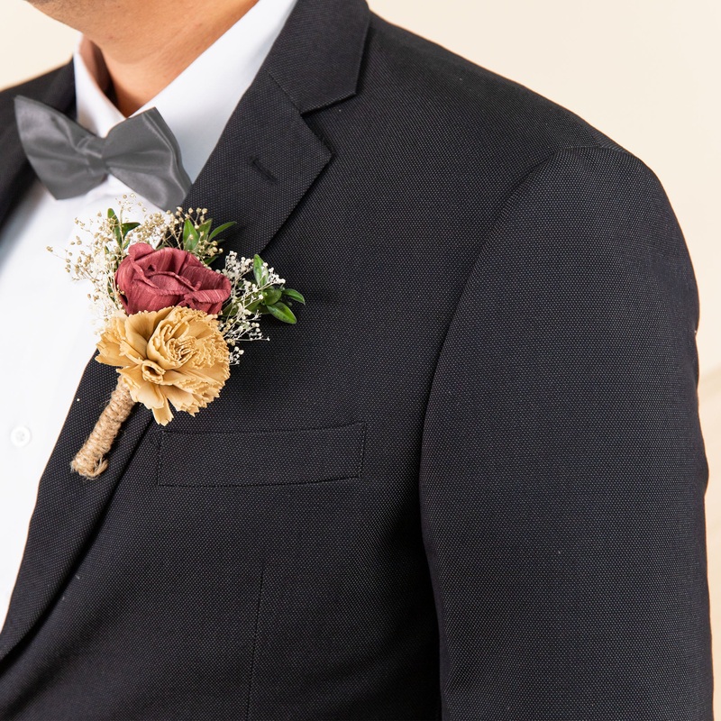 Vintage Vineyard Boutonniere (Set of 3)*