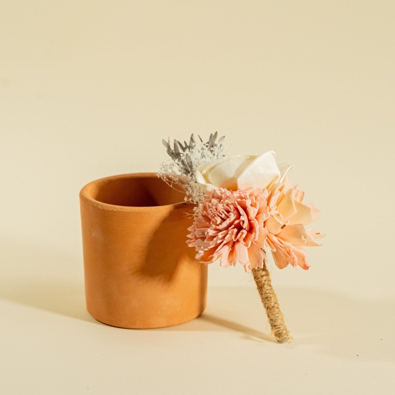 Bashful Beauty Groom’s Boutonniere