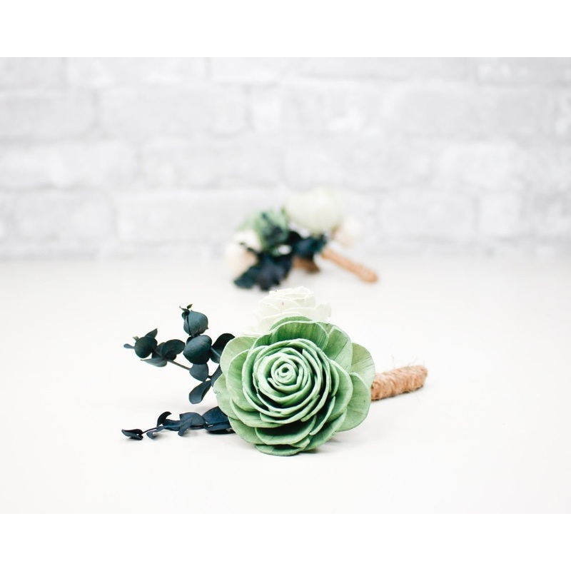 Olive Branch Boutonniere (Set of 3)*
