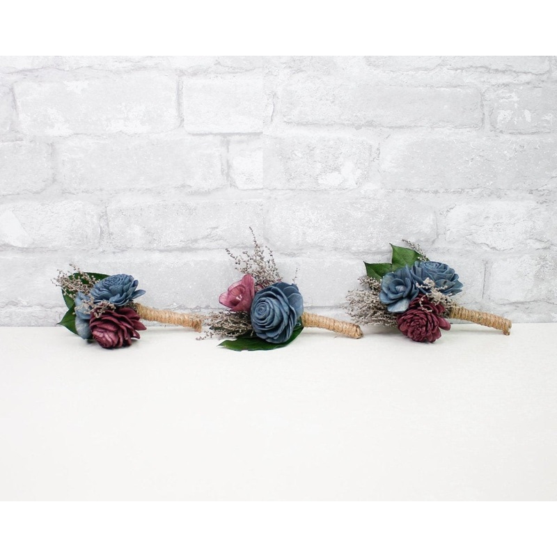 Bejeweled Boutonniere (Set of 3)*