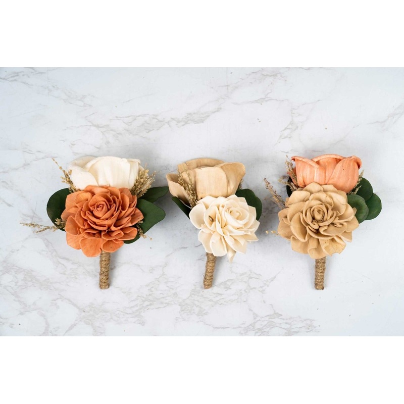 Boho Bliss Boutonniere (Set Of 3)