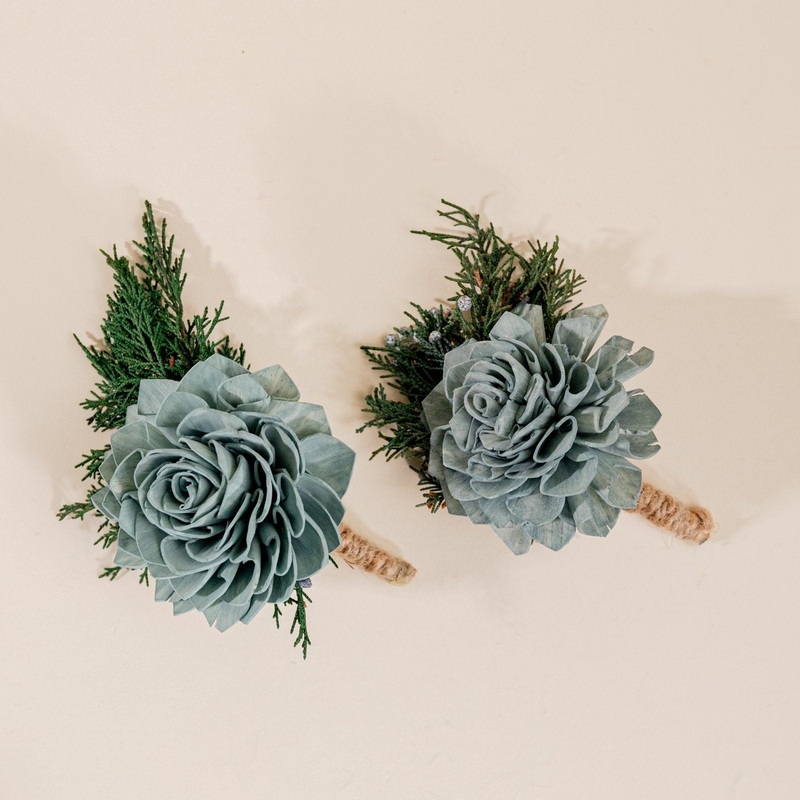Juniper Father’s Boutonniere (Set of 2)*