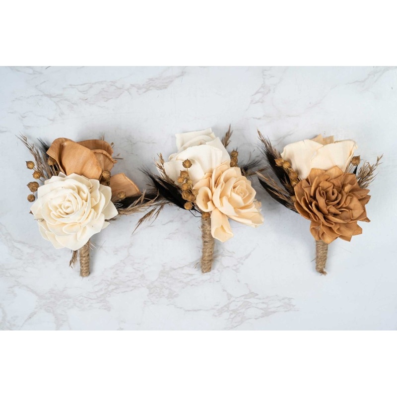 Sun Kissed Boutonniere (Set Of 3)