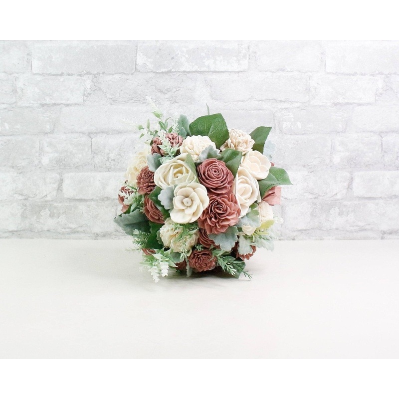 Cinder Rose Bridal Bouquet*-DIY & BIFM & RTS