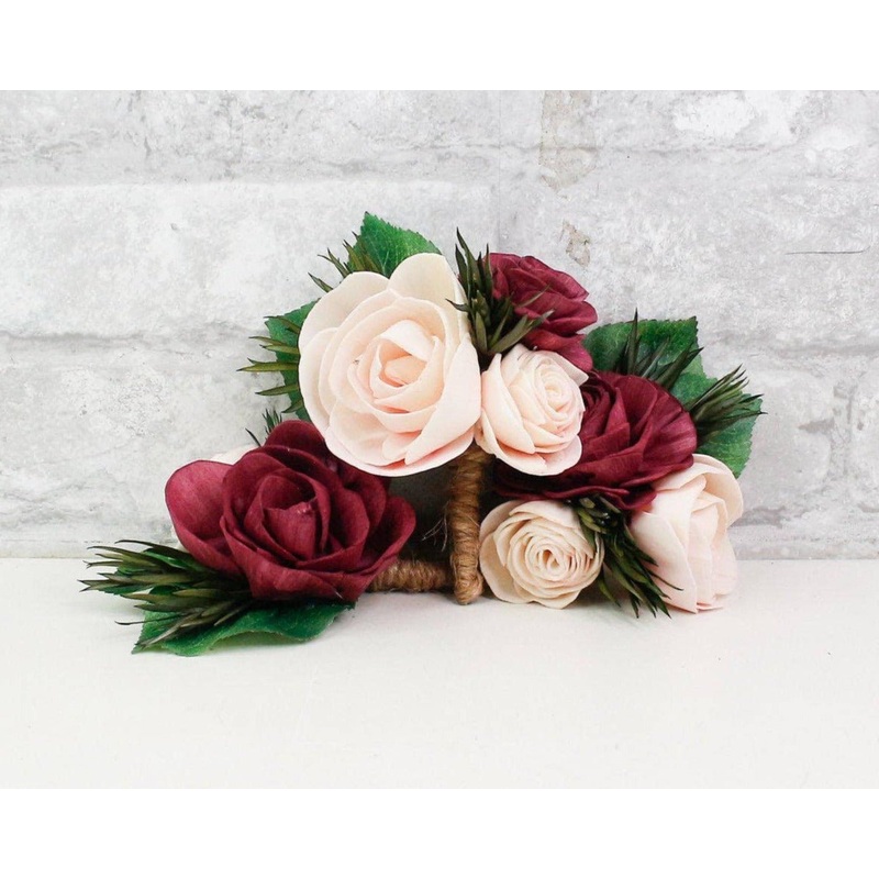 Blushing Belle Boutonniere (Set of 3)*