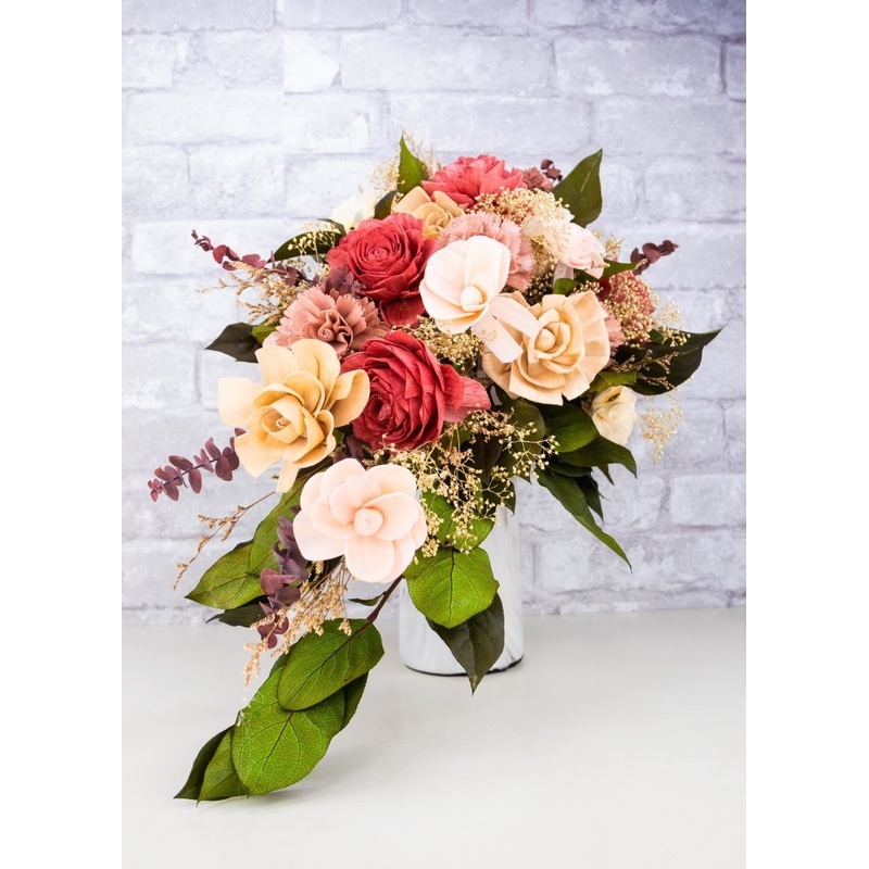 Blushing River Cascade Bouquet