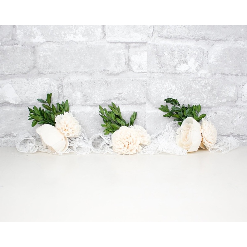 Boxwood Corsage (Set Of 3)-DIY & BIFM & RTS