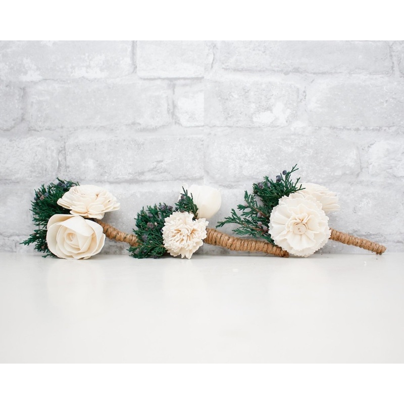 Juniper Boutonniere (Set Of 3)*