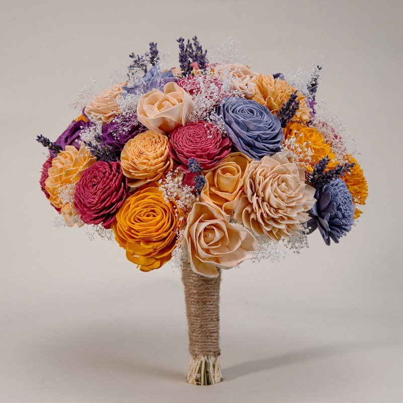 Peach Dawn Bridal Bouquet*-DIY & BIFM & RTS