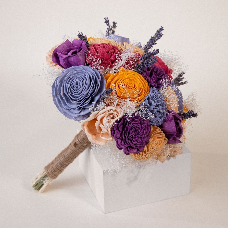 Peach Dawn Bridesmaid Bouquet-DIY & BIFM & RTS