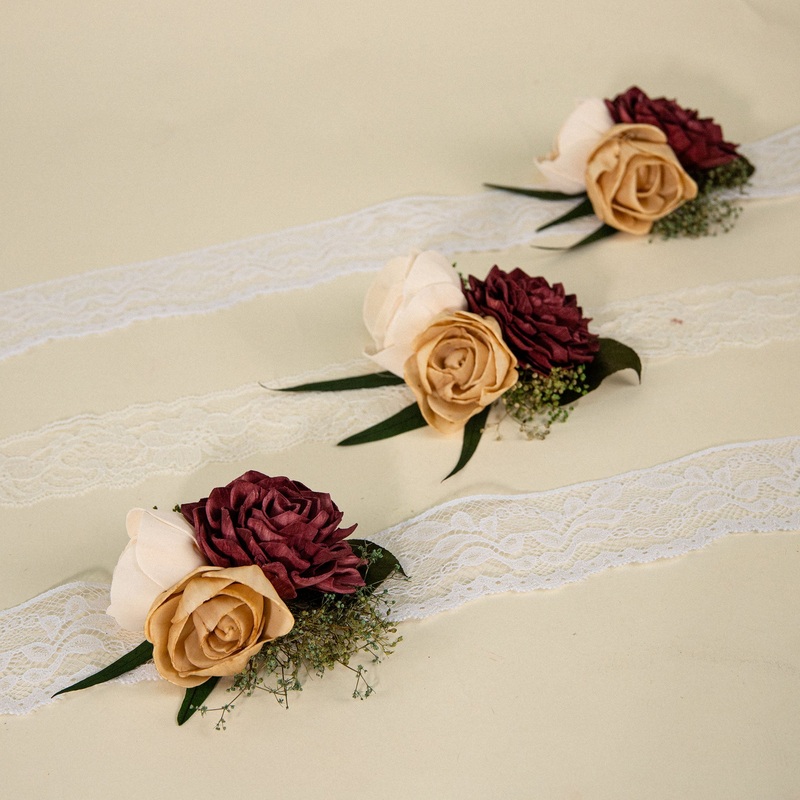 Gardenia Corsage (Set of 3)*-DIY & BIFM & RTS
