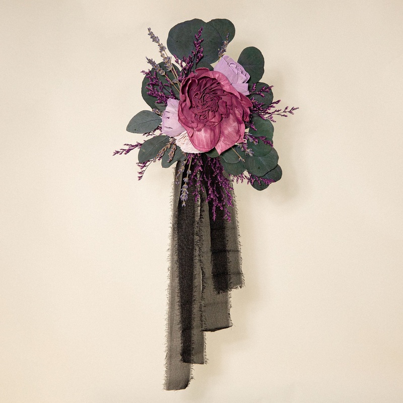 Luxe Peony Chiffon Chair Decoration*