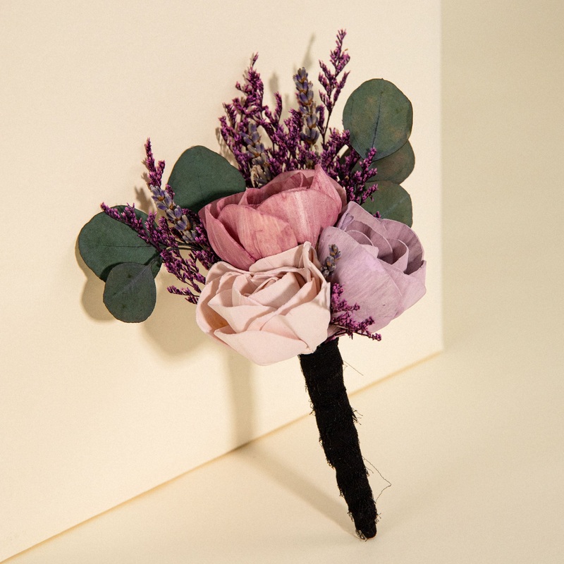 Luxe Peony Simple Boutonniere*