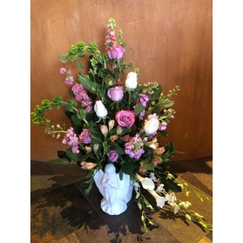 Angel Memorial Arrangement-Standard & Deluxe & Premium (Pictured)