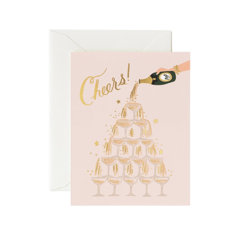 Champagne Tower Cheers Card